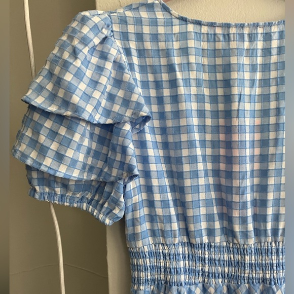 Betsy Johnson Blue Gingham Maxi Dress NWT - Picture 8 of 9
